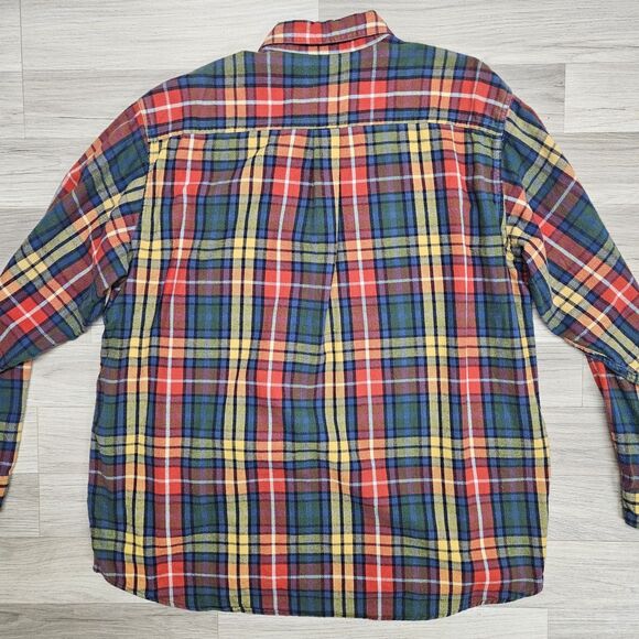 L.L. Bean Mens Colorful Plaid Flannel Shirt Button Down Size XL - Picture 7 of 7